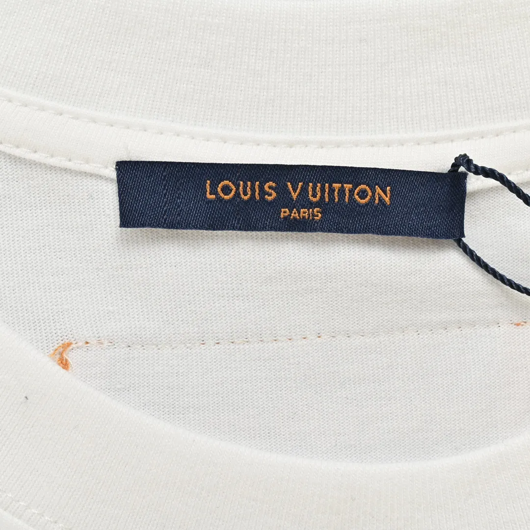 Louis Vuitton/Louis Vuitton 24ss sketch letter printed short sleeves